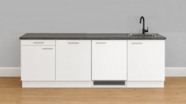 Projectkeuken koelkast/vaatwasser 240x60cm 10,5 punten