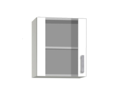 Bijkeuken bovenkast SALO Glas 50x57,6cm