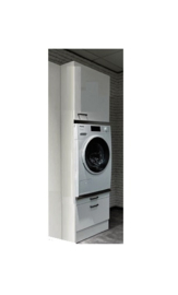 183,2x210 cm waskamer met apothekerskastMUBO wit