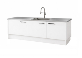 Kichenette kleuter-keuken RVS werkblad 182x65x60cm Bengt