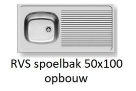 Spoelbak met onderkast 100x50x88 cm wit