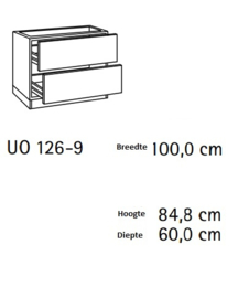 Onderkast Lades Arta 100x60x82cm