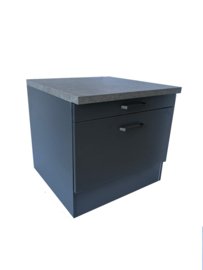 Onderkast 60 cm tbv Droger en of wasmachine MUKI Antraciet
