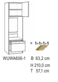 63,2 cm wasmachine / droger kast MUBO wit
