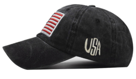 USA baseball cap zwart