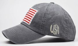 USA baseball cap grijs