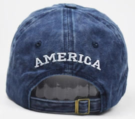 USA baseball cap blauw