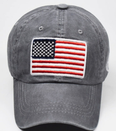 USA baseball cap grijs