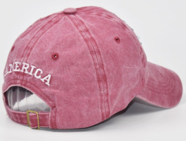 USA baseball cap bordeaux