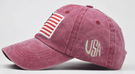 USA baseball cap bordeaux