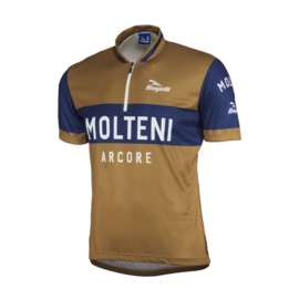 Retro Molteni bruin wielershirt - Rogelli