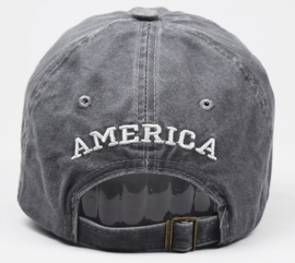 USA baseball cap grijs