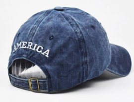 USA baseball cap blauw