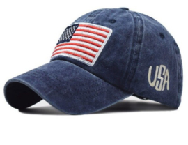 USA baseball cap blauw