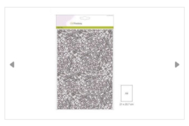 Craftemotions glitter papier zilver