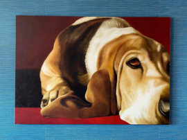 Basset Hound schilderij