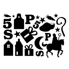 Sinterklaas stickers verzamelvel. Herbruikbaar!