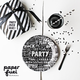 Papieren bordjes 8 stuks | Paperfuel