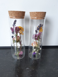 Glazen Jar met droogbloemen