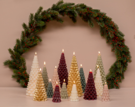 Kerstboom kaars xs | Augergine  | Rustik lys