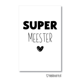 Mini kaartje Super Meester