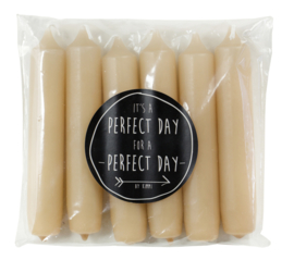 Kleine dinerkaarsen | Apricot | 6 stuks