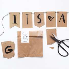 DIY Slinger mini kaartjes  |  It`s a girl  |  Miek in Vorm