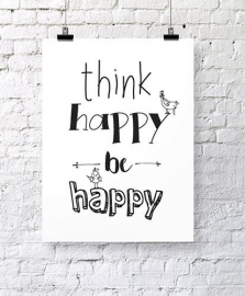 Poster Think happy be happy | Jots