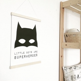 Little boys are superheroes, A4 poster   |  Winkeltje van anne