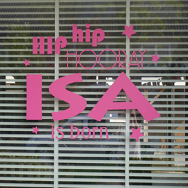 Geboortesticker Hip Hip Hooray