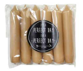 Kleine dinerkaarsen | Peach | 6 stuks
