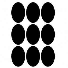 Krijtbordsticker Label ovaal
