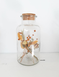 Jar  met droogbloemen Studio EEKE XL 