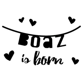 Geboortesticker banner Boaz