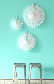 Papieren Snowflakes set van 3
