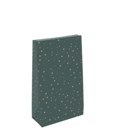 Kraft papieren zak Sweet Confetti - Groen en Goud (Set van 3)