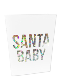 Kerstkaart Holographic Santa Baby  |  Studio Stationery