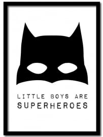 Little boys are superheroes, A4 poster   |  Winkeltje van anne