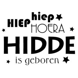 Geboortesticker Hiep Hiep Hoera