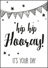 Kaart Hip Hip Hooray it`s your day | Jots