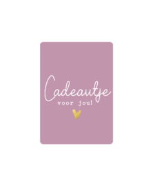 Kaartje | Cadeautje voor jou | Lila