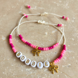 Armbandje | Strik roze