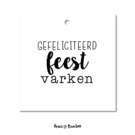 Label | Gefeliciteerd feestvarken