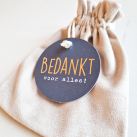 Rond labeltje | Bedankt | Groen