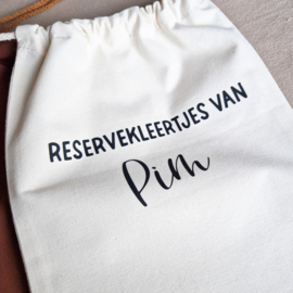 Tasje voor reservekleertjes | met naam