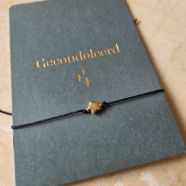 Minikaartje gecondoleerd & armbandje naar keuze