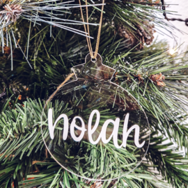 Kerstbal hanger met naam