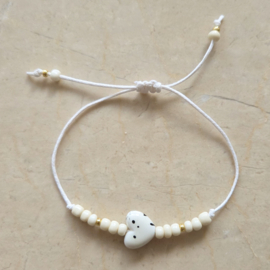 Armbandje | White heart
