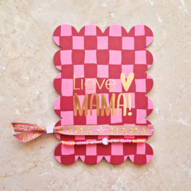 Kaart voor lieve mama met 2 armbandjes