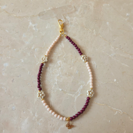 Burgundy & beige | telefoonkoord